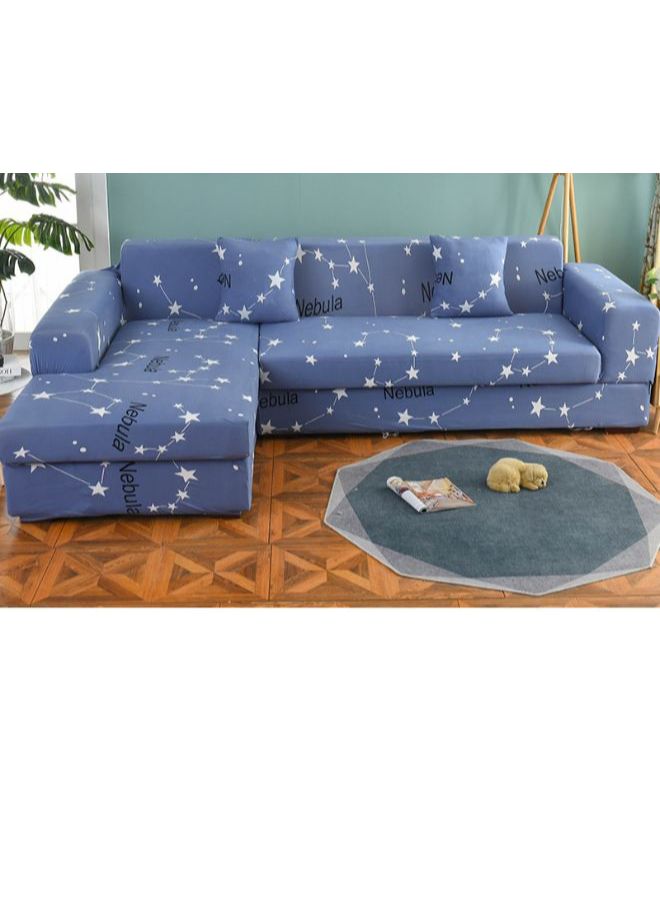Star Printed Sofa Slipcover Blue/White 90x140cm - Image 2