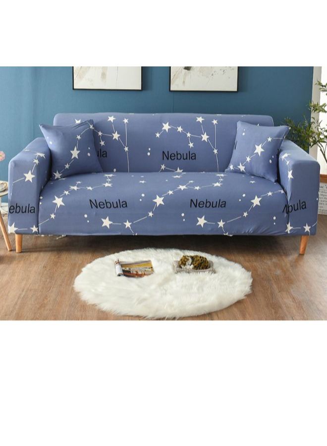 Star Printed Sofa Slipcover Blue/White 90x140cm - Image 3