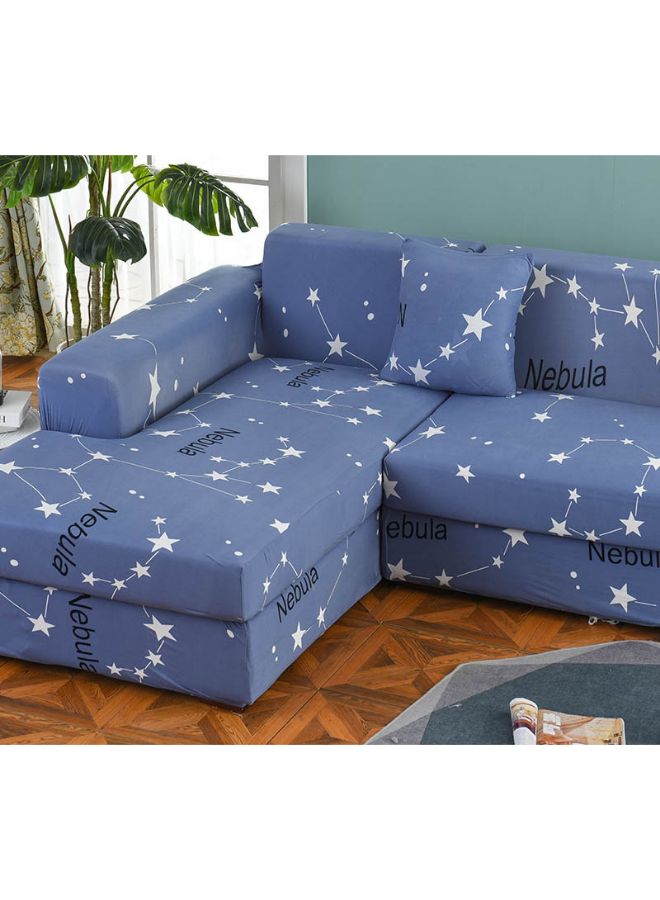 Star Printed Sofa Slipcover Blue/White 90x140cm - Image 4