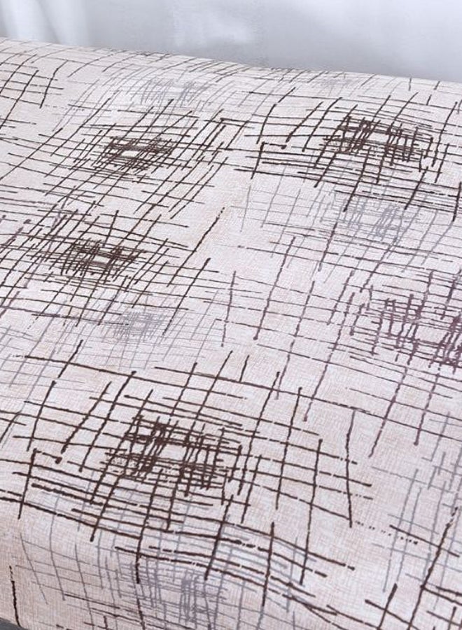 Geometry Stretch Printed Sofa Slipcover Grey/Brown/Beige 110 x 160cm - Image 4