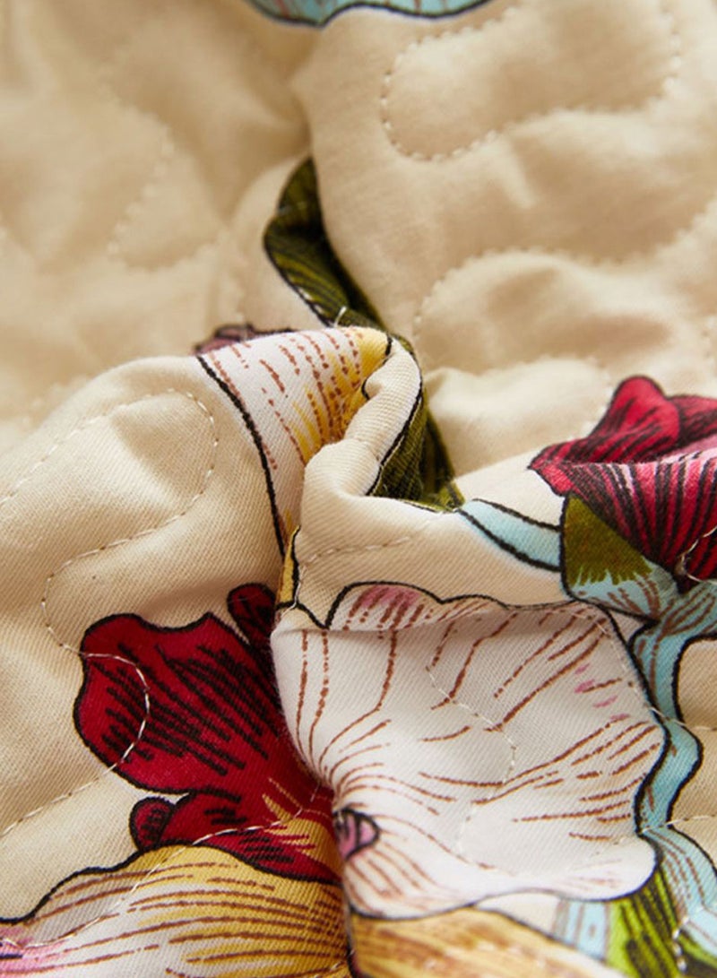 Floral Pattern Sofa Slipcover Yellow - Image 5