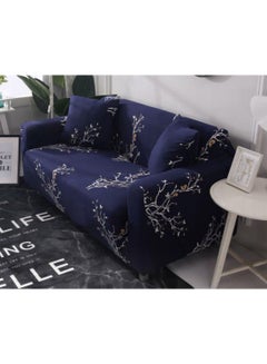 Simple Comfortable Printed Sofa Slipcover Blue/White 90 x 140cm