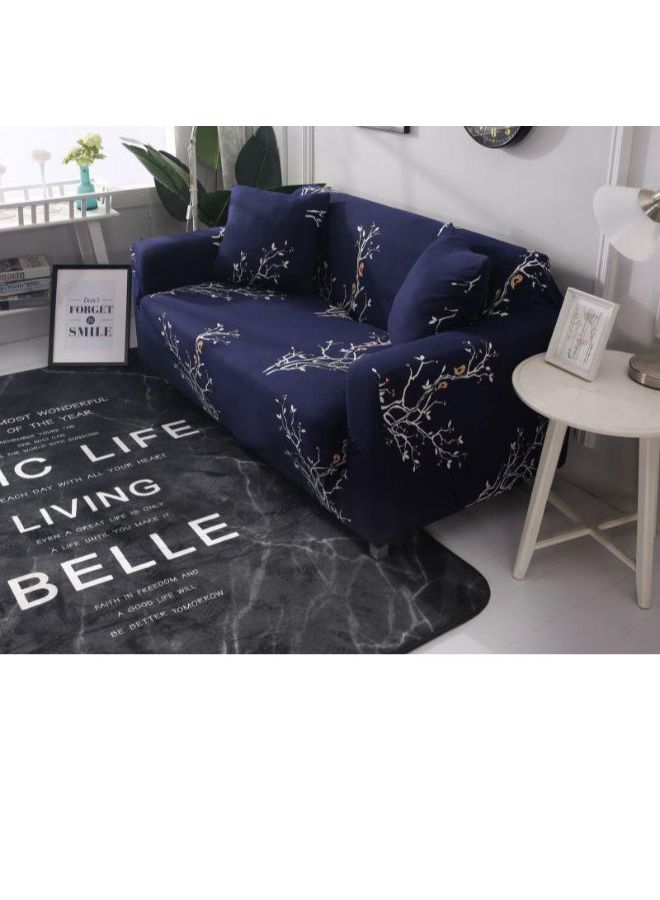 Generic - Simple Comfortable Printed Sofa Slipcover Blue/White 90 x 140cm - Image 1