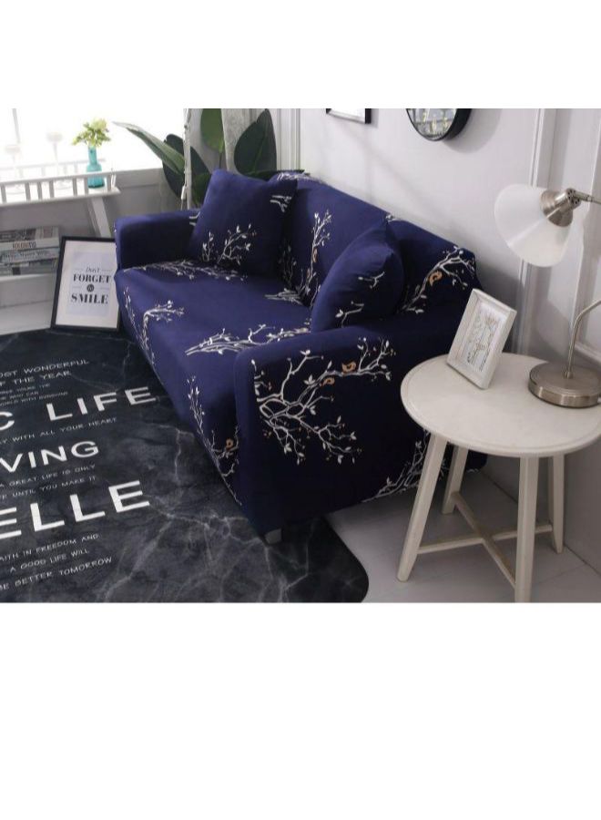 Generic - Simple Comfortable Printed Sofa Slipcover Blue/White 90 x 140cm - Image 1