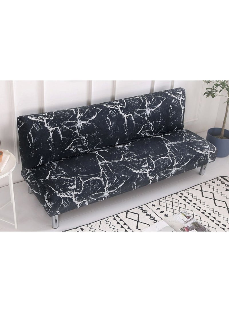 Printed Sofa Slipcover Black/White 90 x 140cm - Image 1