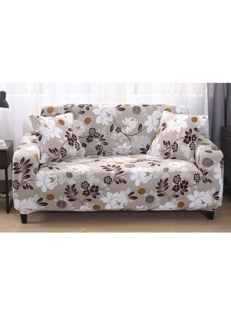 غطاء أريكة انزلاقي بنقشة زهور مطبوعة بتصميم كلاسيكي متعدد الألوان 90x140سم - Image 1