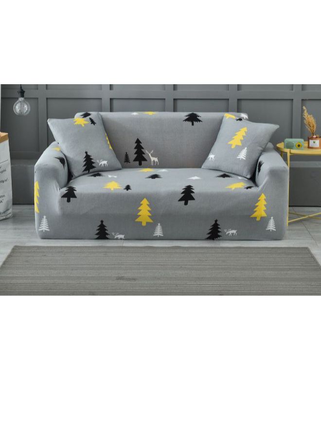 Modern Tree Printed Comfortable Sofa Slipcover Grey