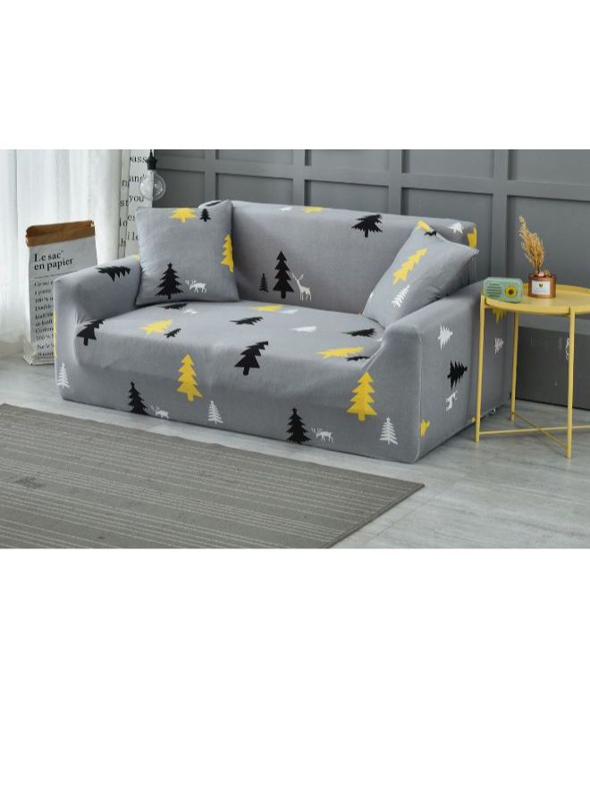 Modern Tree Printed Comfortable Sofa Slipcover Grey