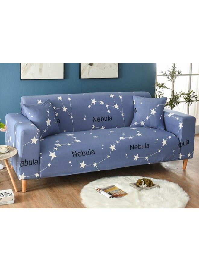 Star Printed Sofa Slipcover Blue/White/Black 90-140cm - Image 2