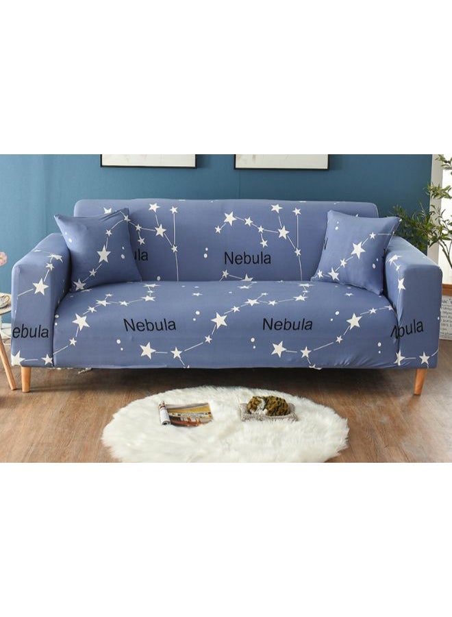 Star Printed Sofa Slipcover Blue/White/Black 90-140cm - Image 1