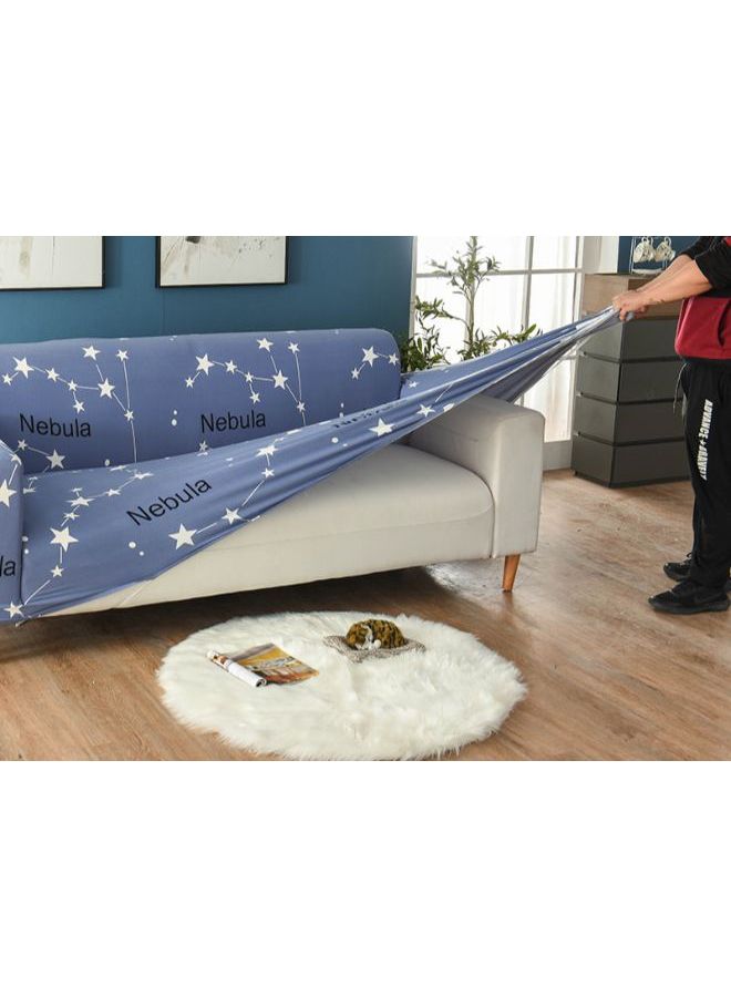 Star Printed Sofa Slipcover Blue/White/Black 90-140cm - Image 3