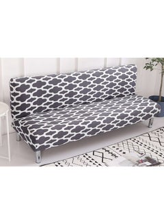 Modern Printed Comfortable Sofa Slipcover Grey/White 155-185cm
