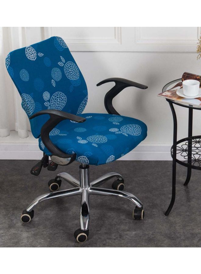 2-Piece Dust Proof Office Chair Cover Set Blue/White