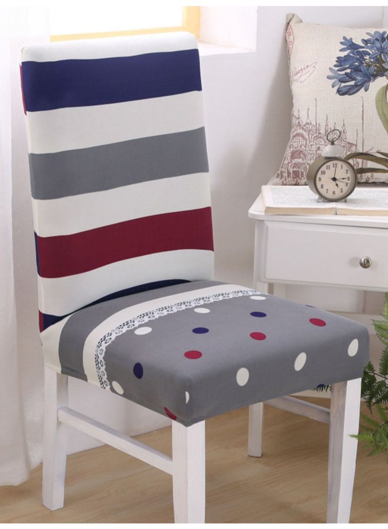 Polka Dot Printed Chair Cover Multicolour 