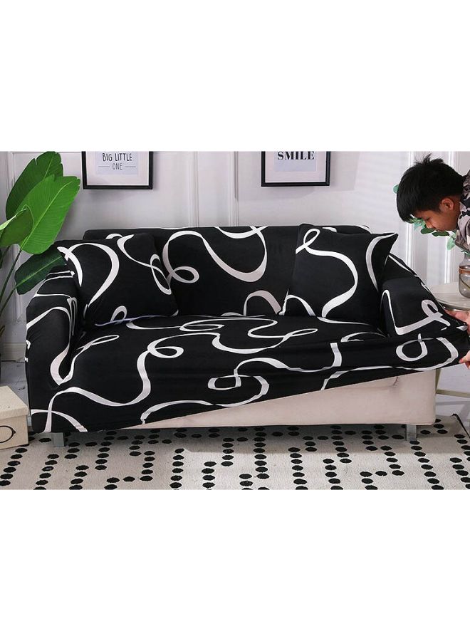 Modern Classic Printed Sofa Slipcover Black/White 90 x 140cm - Image 4