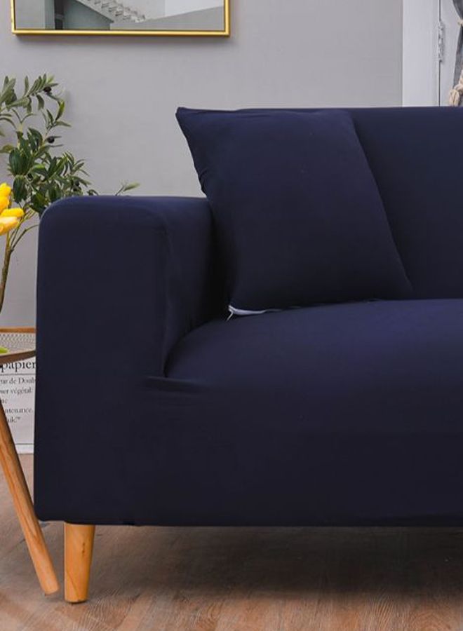 Comfortable Solid Pattern Sofa Slipcover Navy Blue 230-300cm - Image 4