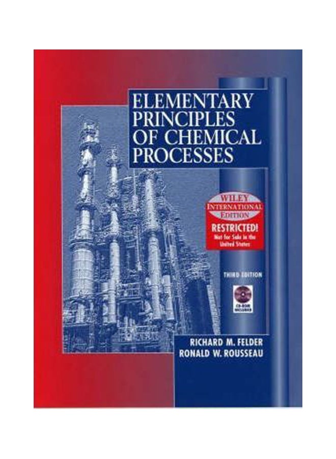 Elementary Principles Of Chemical Processes Cd-Rom Included Paperback English by Richard Mark Felder - 20-Jan-04 