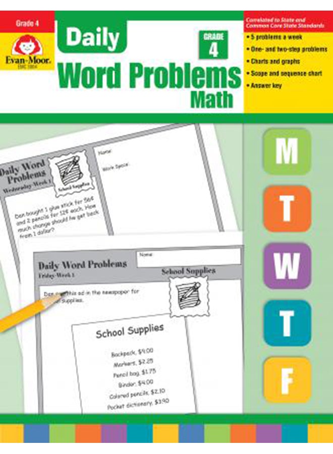 Daily Word Problems Grade 4 Paperback English by E . Moor - 01-Oct-01