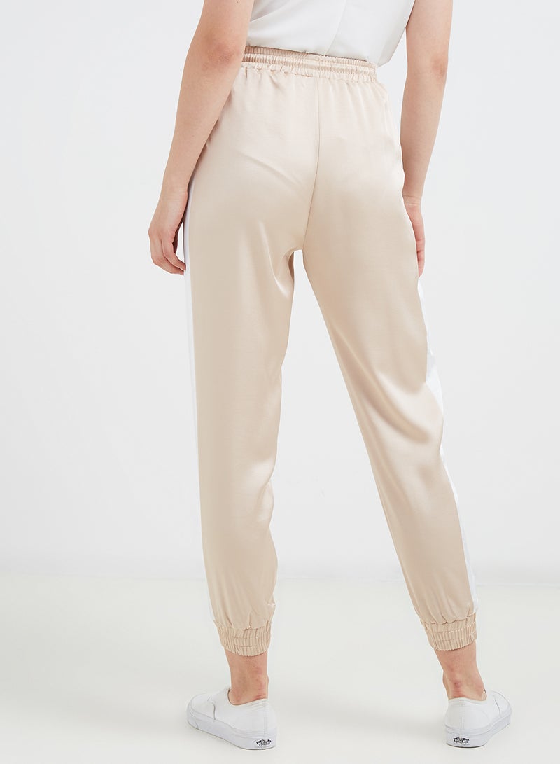 Iconic Mid Rise Drawstring Joggers Brown  - Image 2