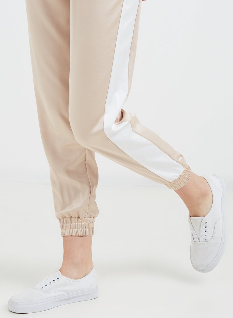 Iconic Mid Rise Drawstring Joggers Brown  - Image 4