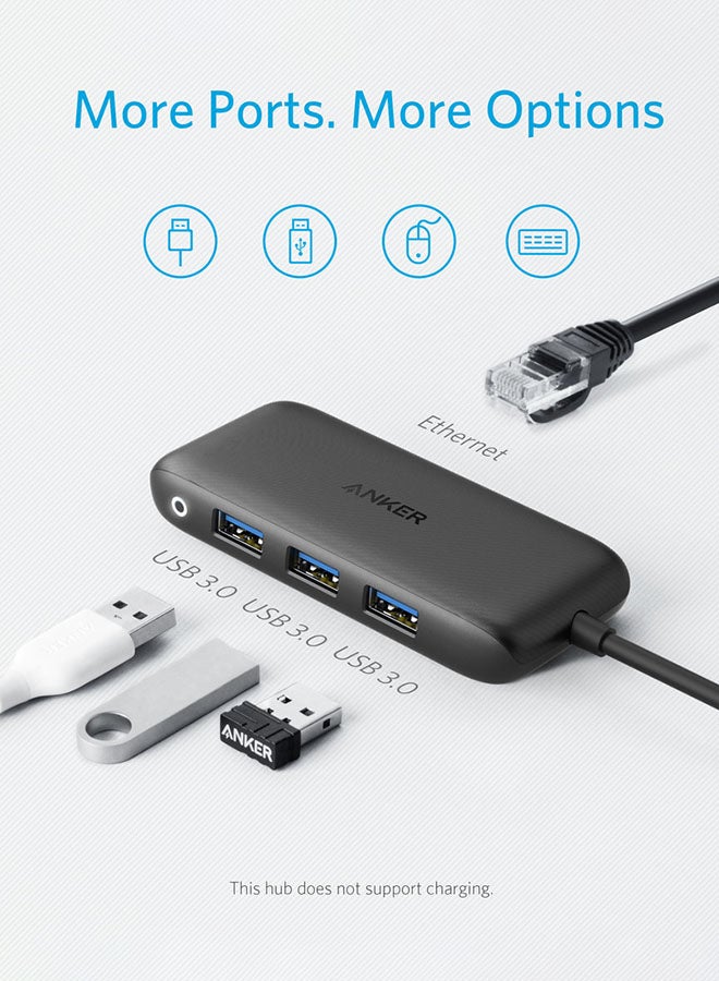 PowerExpand 4-in-1 USB-C Hub Black