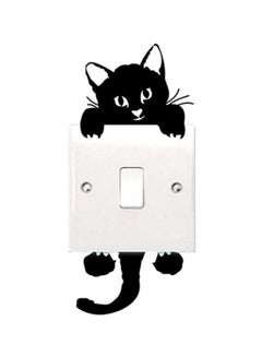 HONBAY 12-Piece Cat Shaped Wall Vinyl Decal Sticker Black 14x6inch  - Image 1