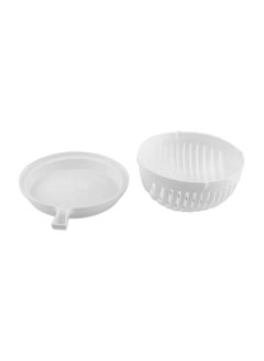 Generic Salad Cutter Bowl White 22.5x18x10cm  - Image 1