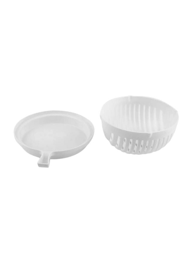 Generic Salad Cutter Bowl White 22.5x18x10cm  - Image 1