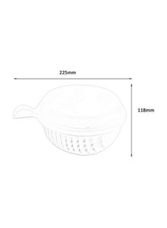 Generic Salad Cutter Bowl White 22.5x18x10cm  - Image 4