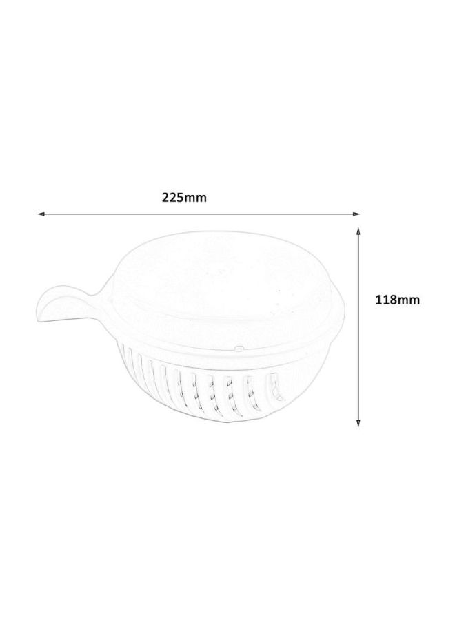 Generic Salad Cutter Bowl White 22.5x18x10cm  - Image 4