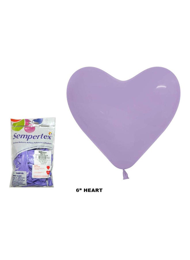 Sempertex 50-Piece Heart Shaped Balloon Set 868767 6inch - Image 2