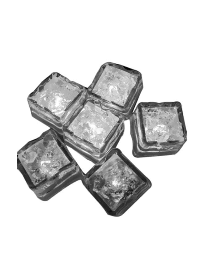 6-Piece LED Ice Cube Set Black 27x27x26centimeter
