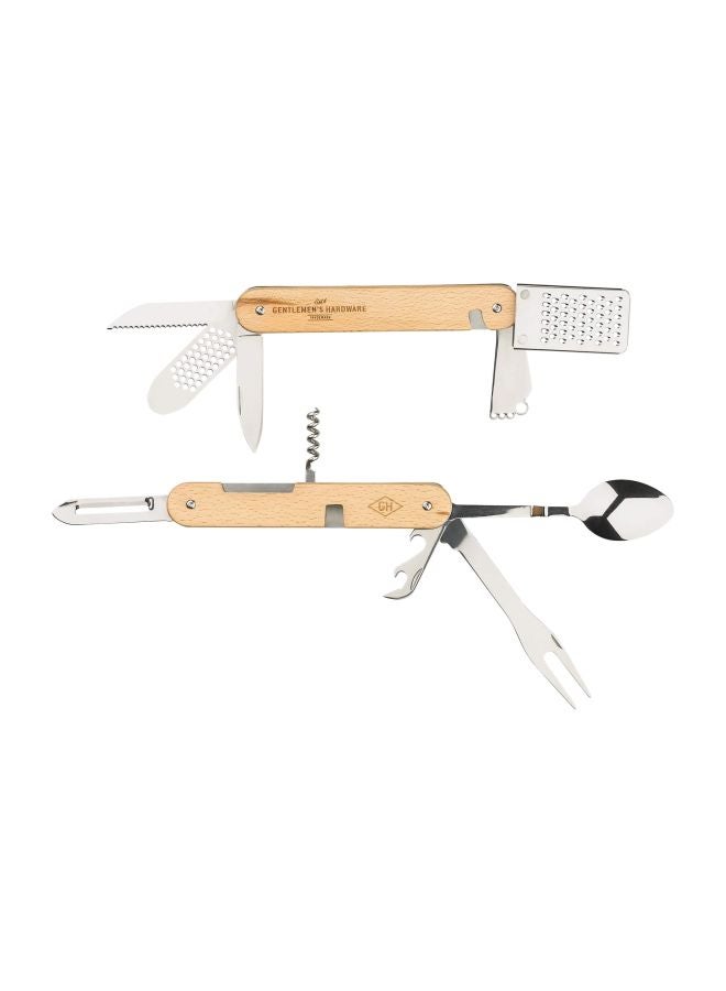جنتلمنز هاردوير أداة مطبخ متعددة الاستخدامات 12 في 1 بني/فضي