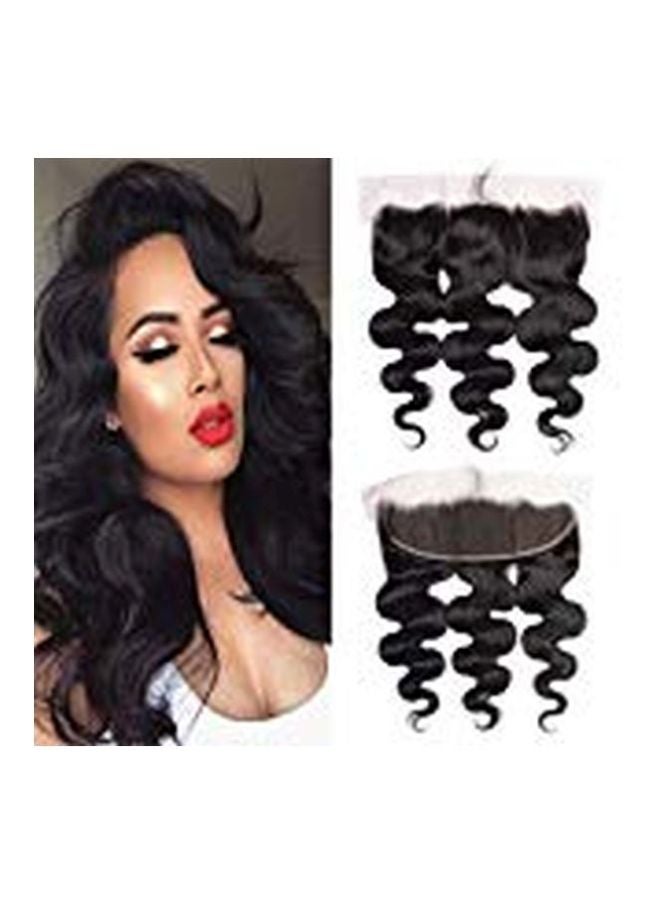 MI FASHION 4-Piece Hair Extension Set Black 16inch - Image 2