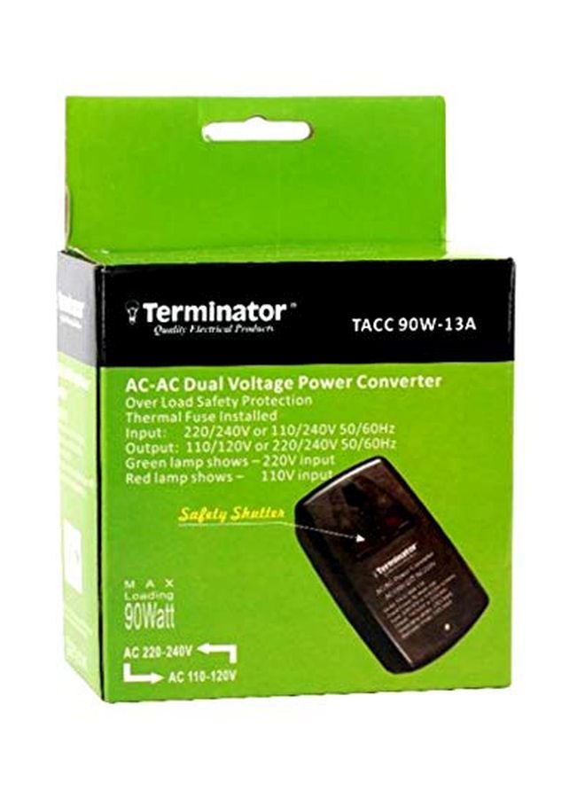 Terminator AC to AC Dual Voltage Power Converter 90W Black  - Image 2
