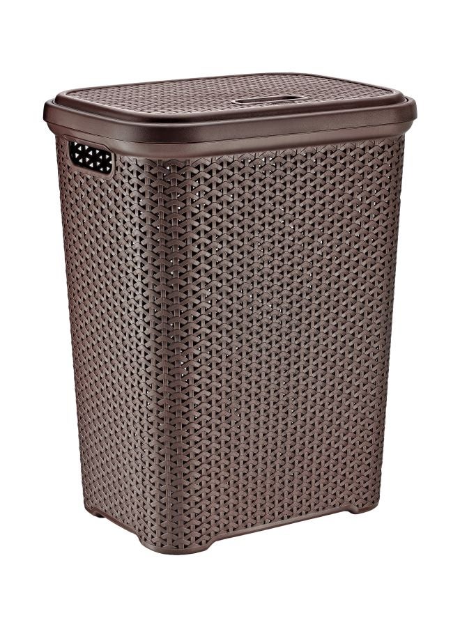 هوبي لايف سلة غسيل صغيرة بتصميم من الخيزران مع غطاء