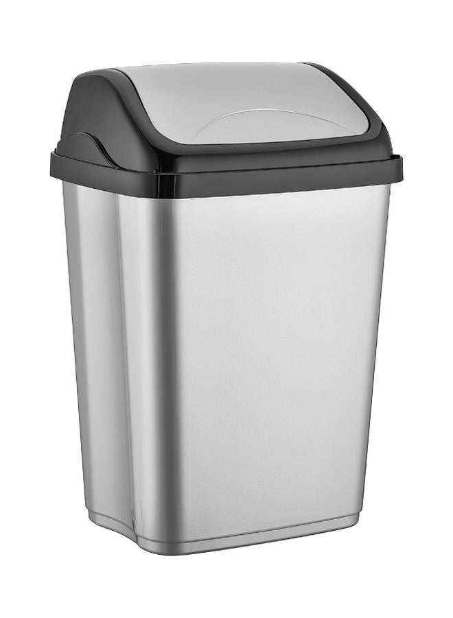 Hobby Life Vittorio Dustbin 26 Liter Metallic Grey 26.5 x 33.5 x 50.5centimeter 
