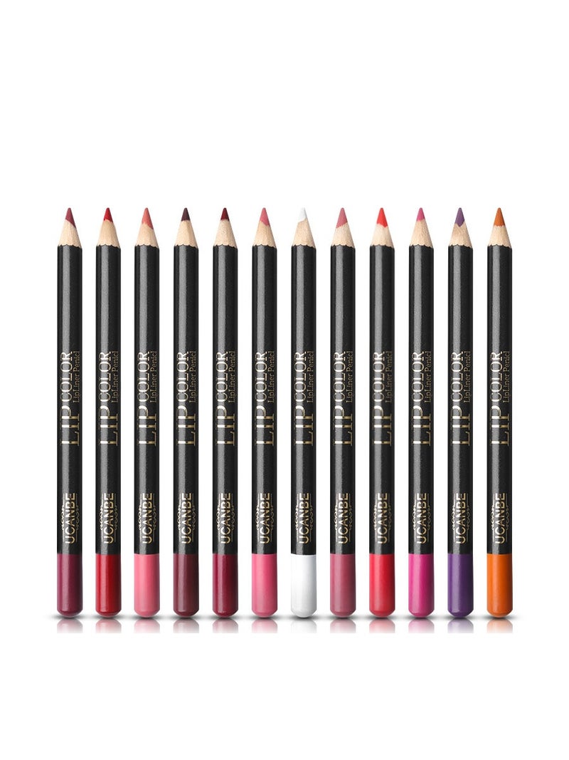 Generic 12-Piece Lip Liner Pencil Set Multicolour  - Image 1