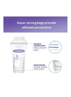 Lansinoh 50-Piece Milk Storage Bag With Pump Adapters  - Image 2
