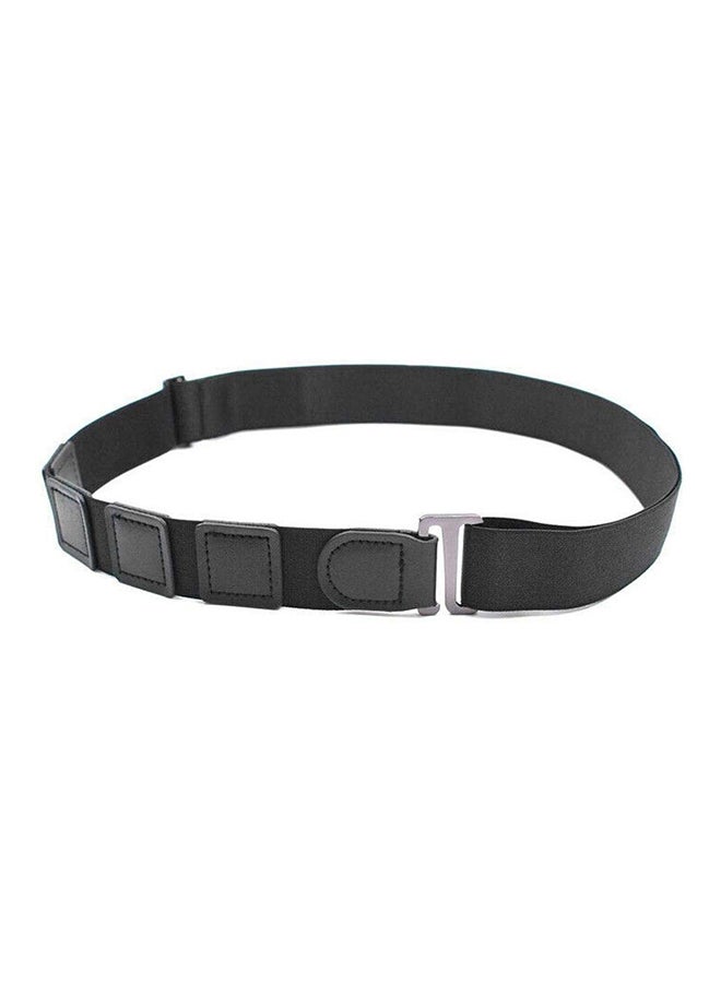 NuSense Adjustable Elastic Non-Slip Shirt Holder Stay Belt Black - Image 1