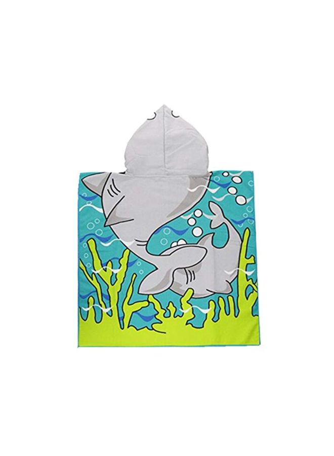 Hepix Shark Printed Poncho Towel With Hood  - Image 2