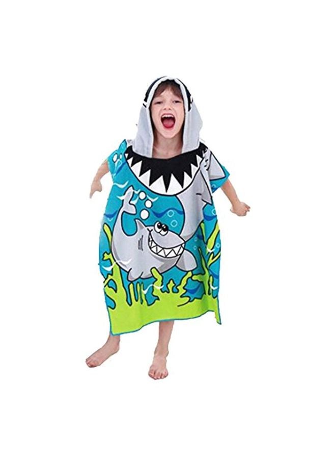 Hepix Shark Printed Poncho Towel With Hood  - Image 3
