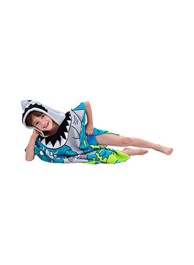 Hepix Shark Printed Poncho Towel With Hood  - Image 5