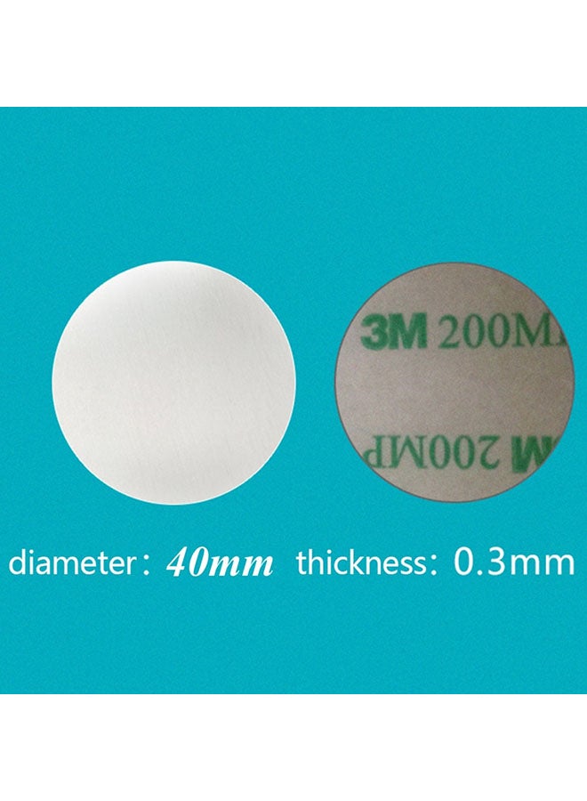 20-Piece Metal Plate Disk Iron Sheet For Phone Stand Holder Silver - Image 2