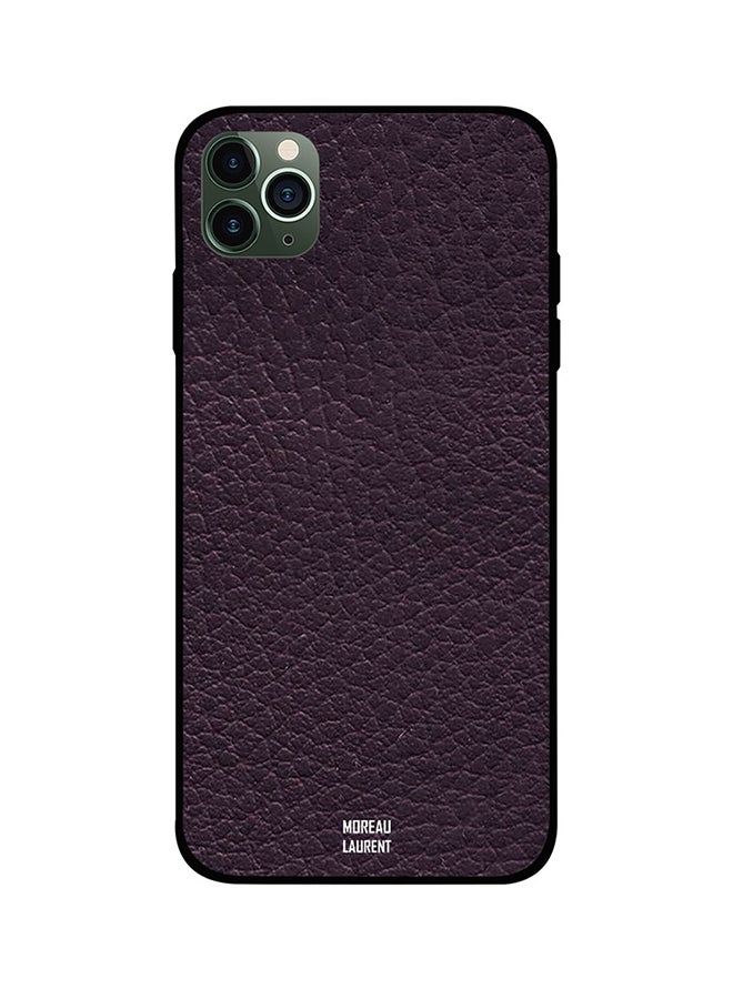 Moreau Laurent Protective Case Cover For Apple iPhone 11 Pro Max Purple Leather Pattern