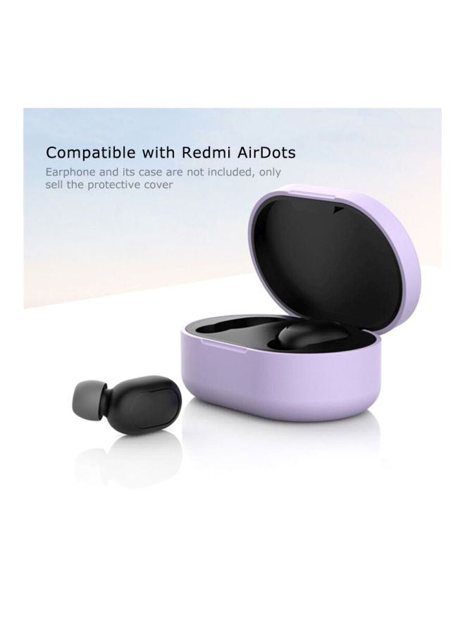 Protective Case Cover With Charging Dock For Xiaomi Redmi AirDots Purple - Image 2