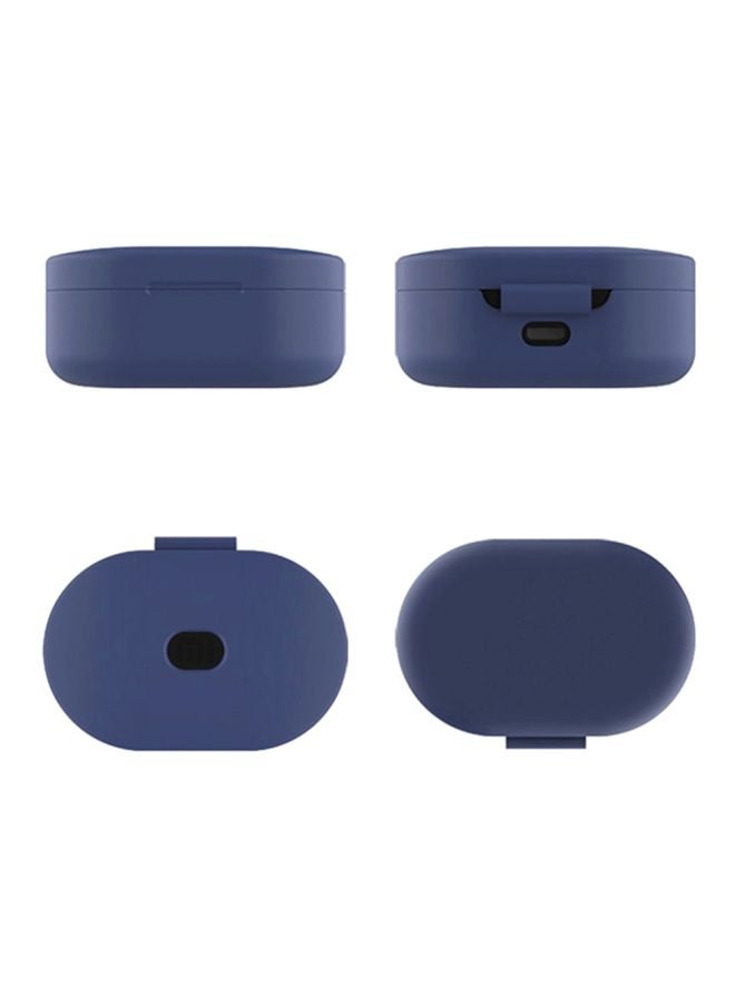 Protective Case Cover With Charging Dock For Xiaomi Redmi AirDots Dark Blue - Image 3