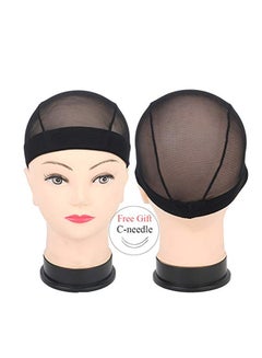 Leeven 5-Piece Stretchable Nylon Net Mesh Dome Caps Black  - Image 2