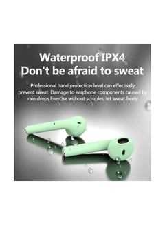 Generic In-Ear Earphones With Mic And Charging Case Green  - Image 2