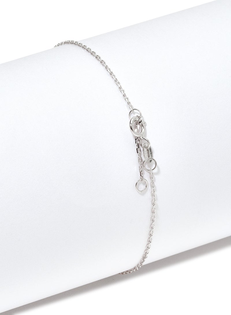 Capri Gold 18 Karat White Gold Lapis Lazuli Single Stone Bracelet - Image 3